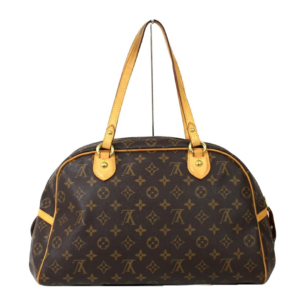 Louis Vuitton 2way Tote Shoulder LV Montorgueil Handbag Monogram Bag Brown